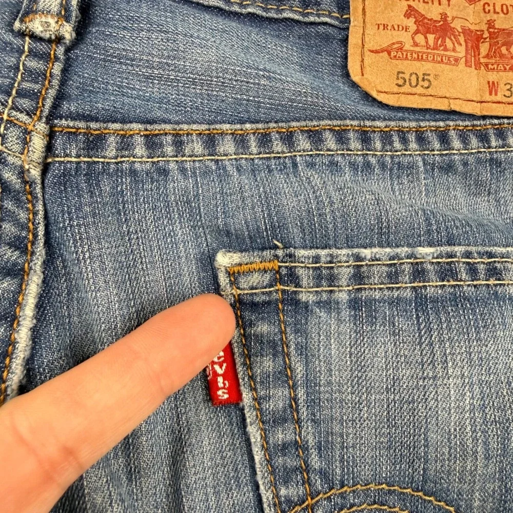 Vintage‎ Levis 505 Jeans Mens 30x32 (Fits 30x31) Blue Straight Fit Denim Cotton